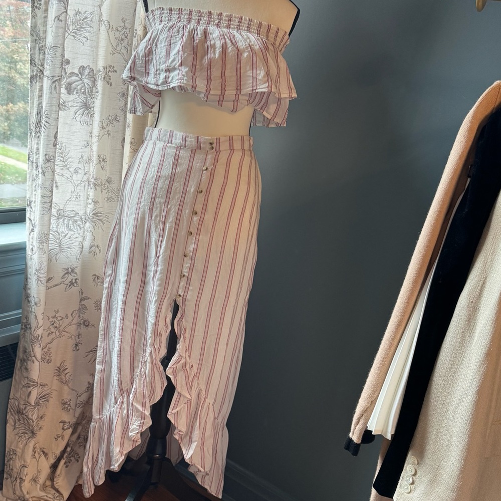 American Eagle Outfitters Red White and Blue skirt set